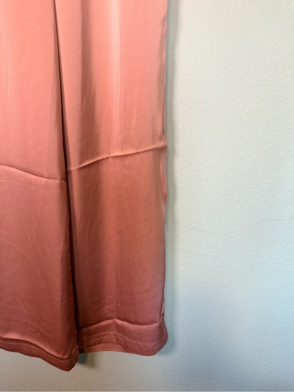 Andrea Iyamah Uchi Pants Powder Peach Satin Wide Leg XS - Picture 5 of 9